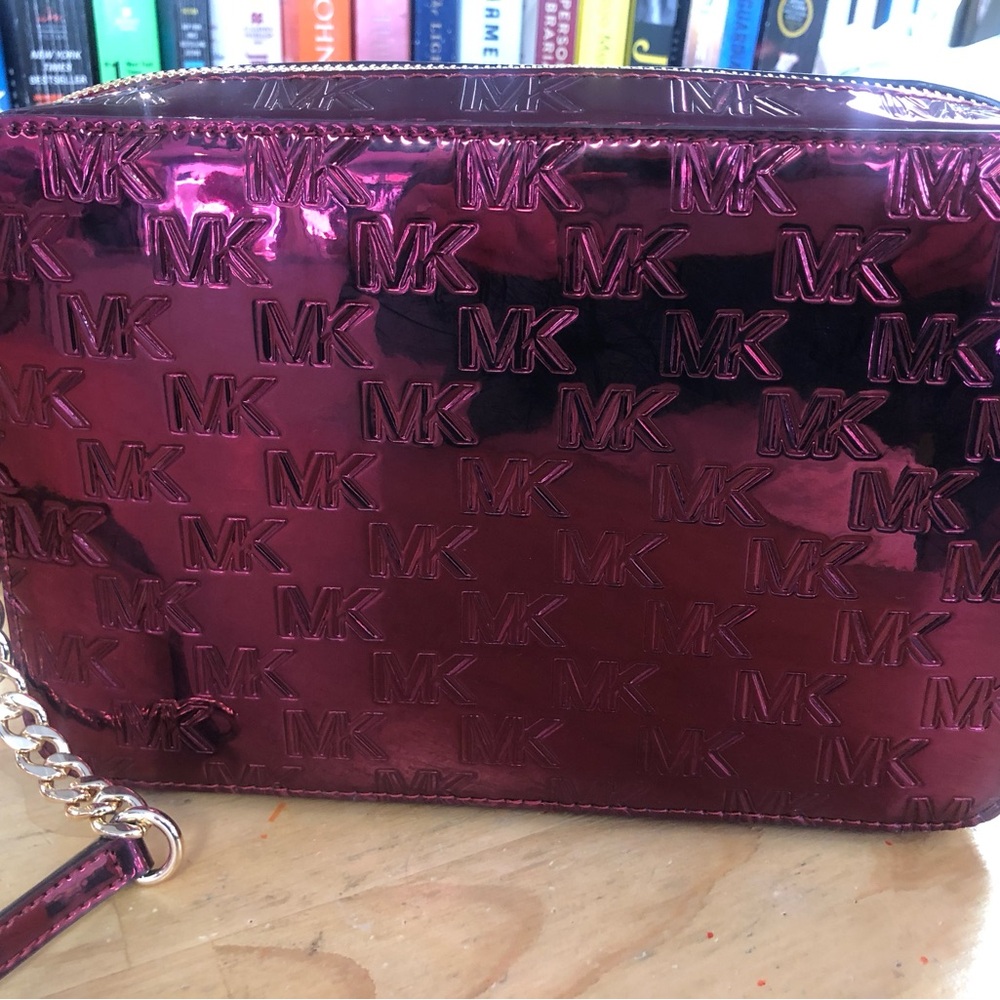 Michael Kors Burgandy Embossed Women's Bag - Picture 2 of 12